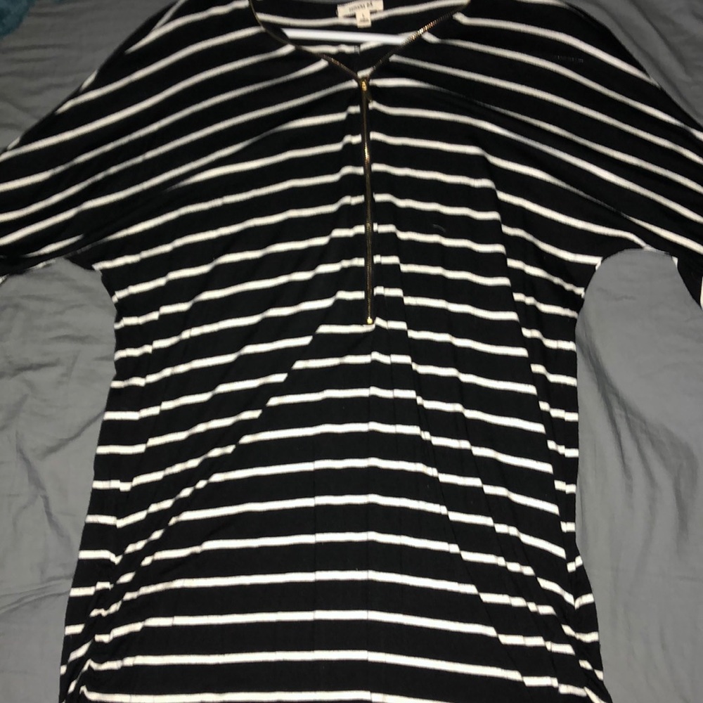 Black and white cuffed dress